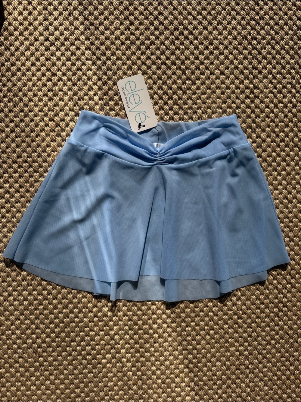 NWT Eleve Dancewear Light Blue Girls' Skirted Dance Ballet Skirt size medium